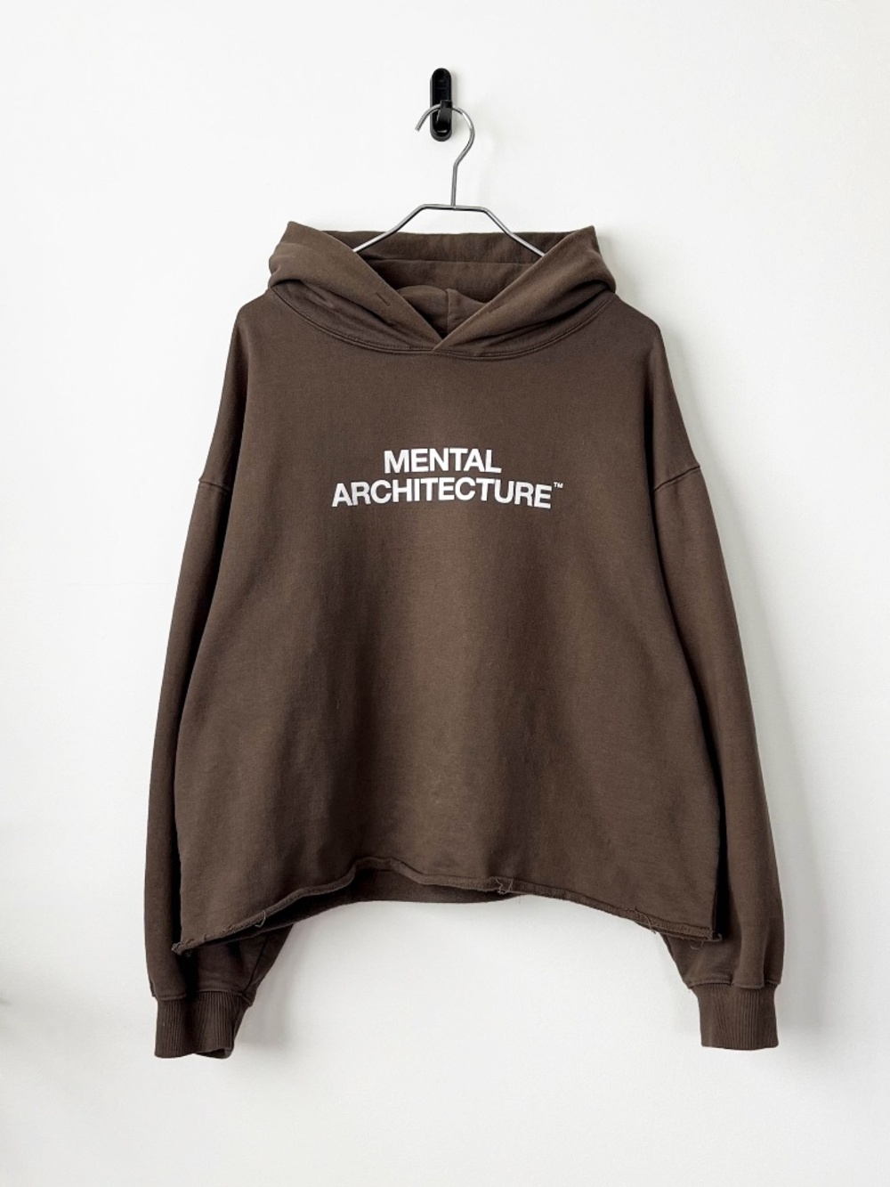 Super Rare Mental Architecture Distressed And Cropped Raw Hem Sunshine Hoodie